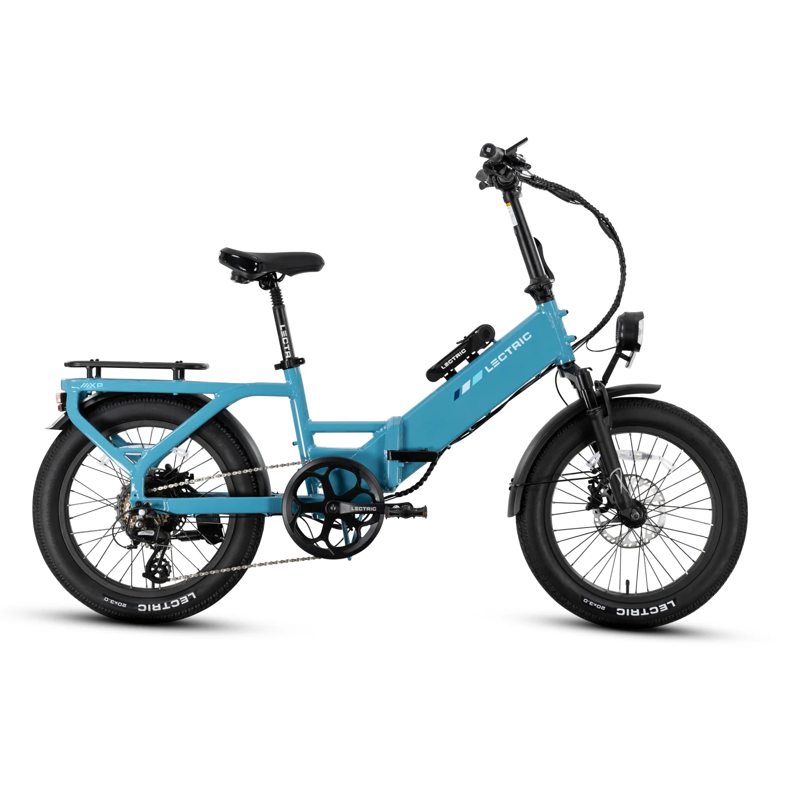 XP4 750 Electric Bike Folding Step-Thru Raindrop Blue