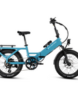 XP4 750 Electric Bike Folding Step-Thru Raindrop Blue