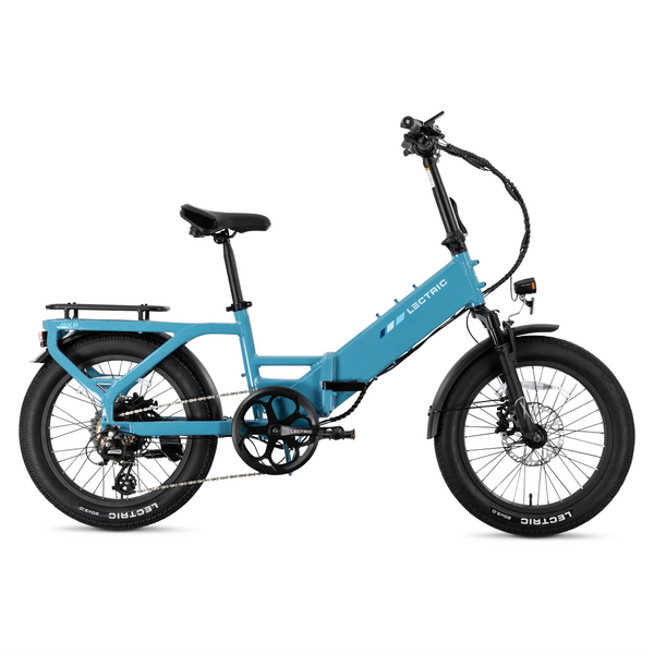 XP4 750 Electric Bike Folding Step-Thru Raindrop Blue