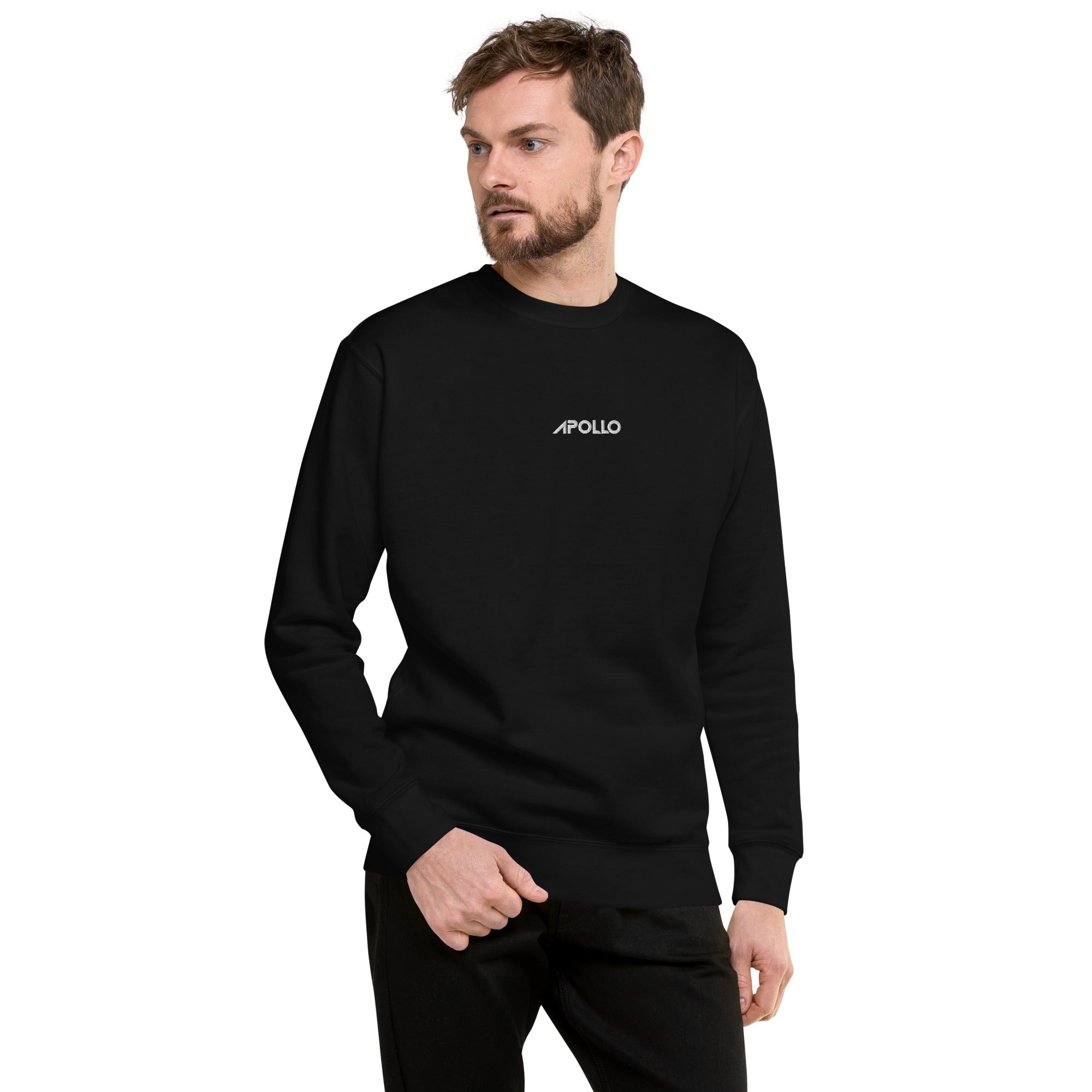 Premium Unisex Crewneck Sweatshirt Soft Fleece Black
