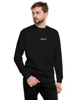 Premium Unisex Crewneck Sweatshirt Soft Fleece Black