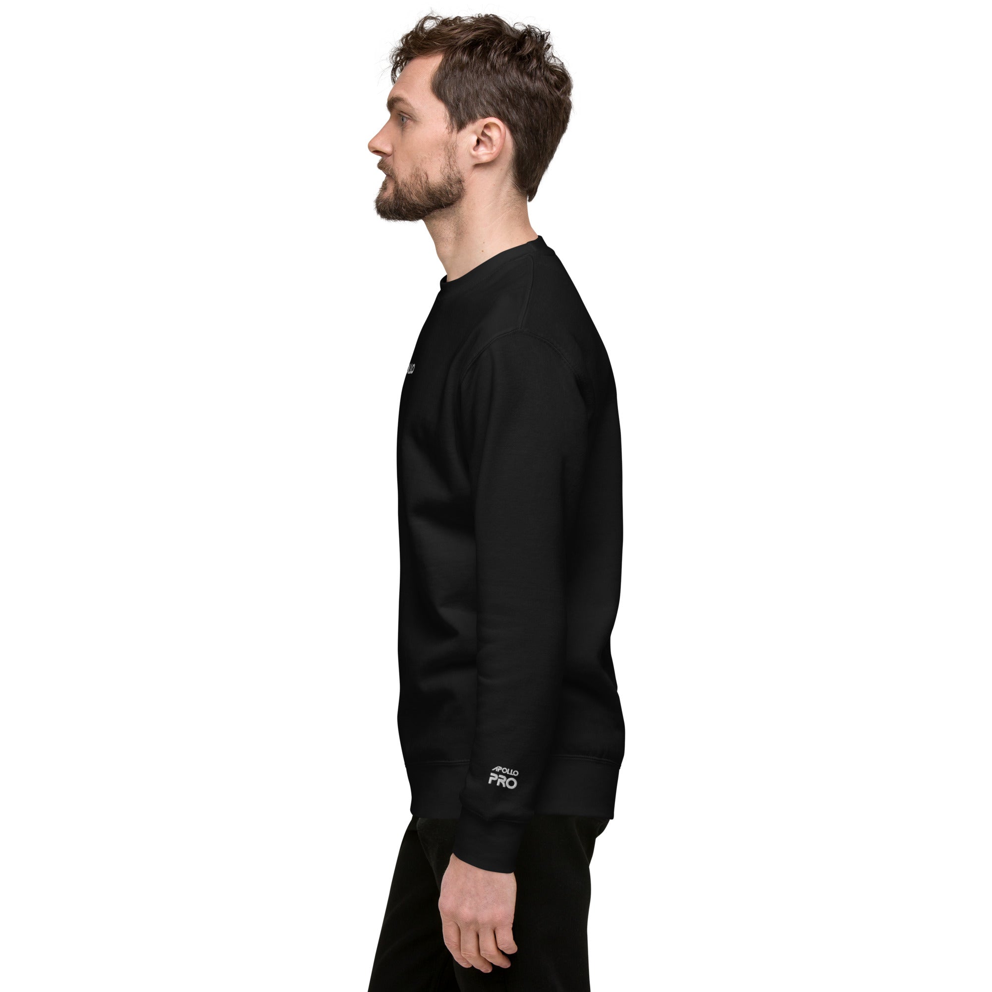 Premium Unisex Crewneck Sweatshirt Soft Fleece Black