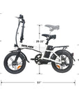 NAKTO Folding Electric Bicycle 16'' Skylark