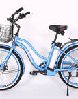 The Malibu Elite 24 Volt Beach Cruiser Step Through Electric Bicycle With PAS