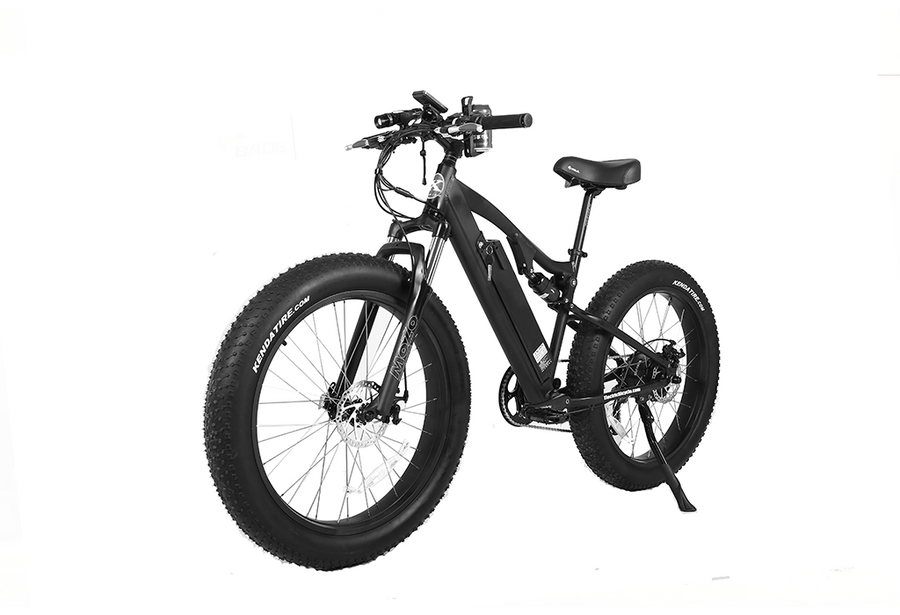 Rocky Road 48 Volt High End Electric Fat Tire Straight Frame Mountain Bicycle