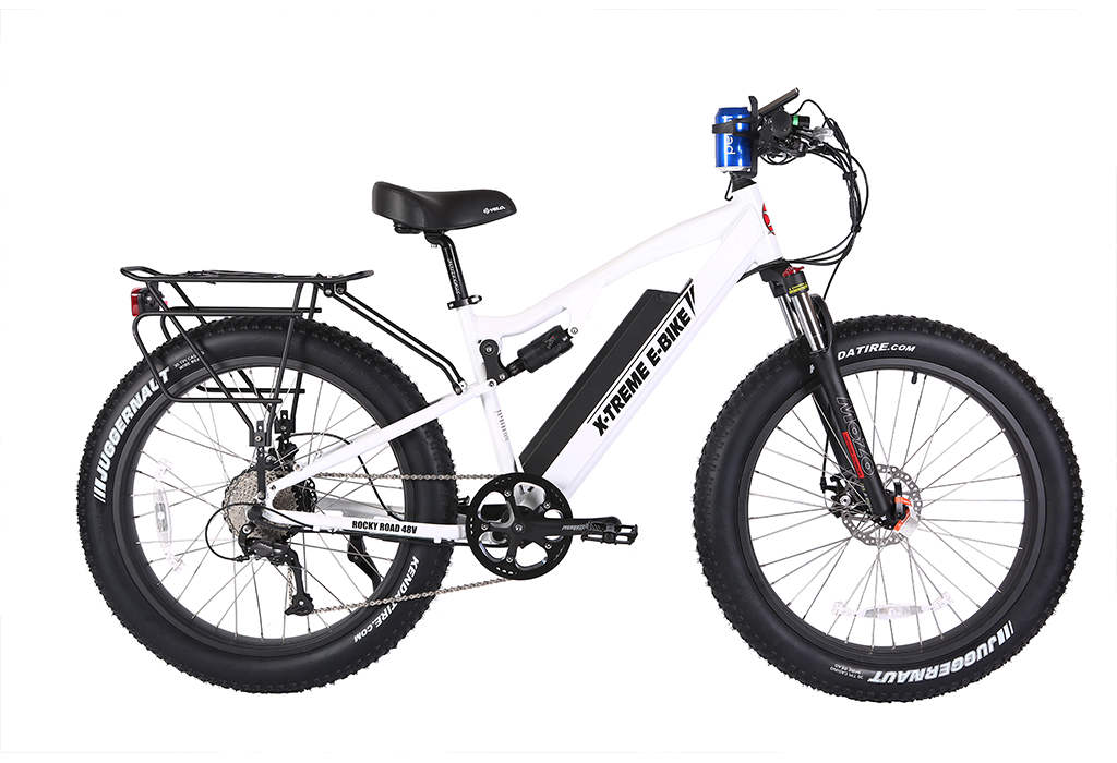 Rocky Road 48 Volt High End Electric Fat Tire Straight Frame Mountain ...